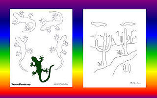 lizard desert free color book