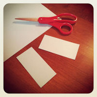 cut cardstock for gift tag