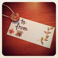 hand made gift tag