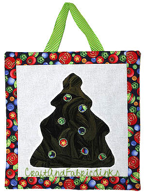 Christmas tree reverse applique pattern