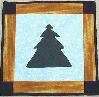 Christmas tree reverse applique