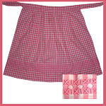 pleated embroided apron