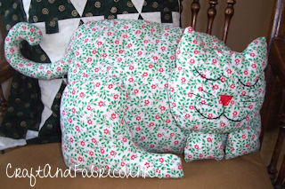 stuffed cat pillow pattern
