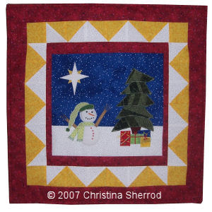 Christmas star applique