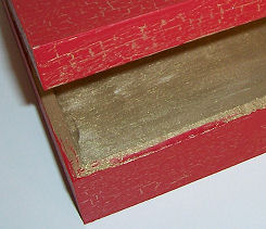 close up of crackle paint box