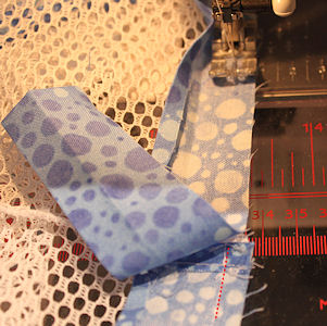 stitch casing to beach bag