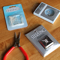 earring supplies and pliers