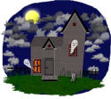 free halloween house graphic