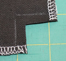cut miter lines for bag