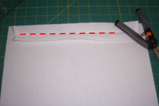 stitch along fold line
