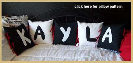 letter pillow pattern