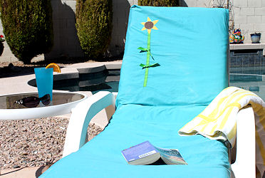Lounge Cover Sewing Pattern With Sunflower Applique