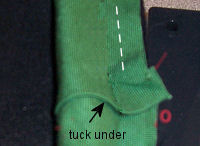 stitch piping ends