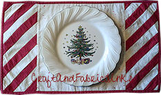 candy cane border placemat