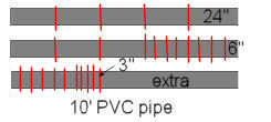 cut 10 foot pipe