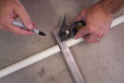 mark PVC pipe
