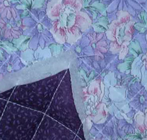 finished prequilted fabric