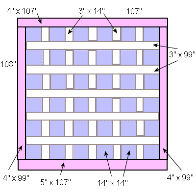 king quilt lay-out