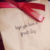 finished small gift bag