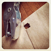 create hole for ribbon