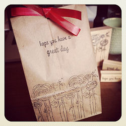 stamped gift bag