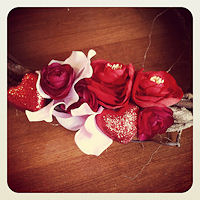 decorated heart wreath