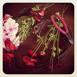 heart wreath supplies