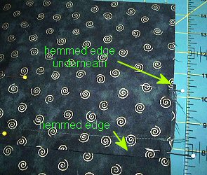 envelope back pillow pattern