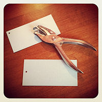 punch holes for ribbon