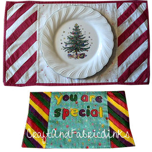 striped border placemat