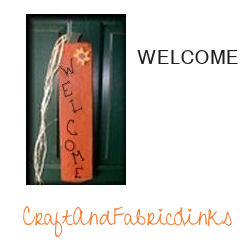 Welcome wood pumpkin pattern