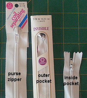 purse zippers