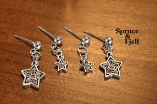 star stud charm earrings DIY