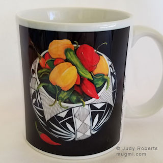 pepper pot mug mug by Judy Roberts